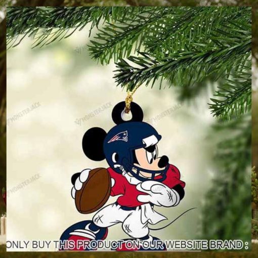 Mickey Mouse X New England Patriots 2023 Christmas Ornament