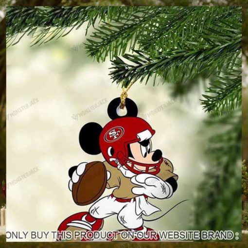 Mickey Mouse X San Francisco 49Ers 2023 Christmas Ornament