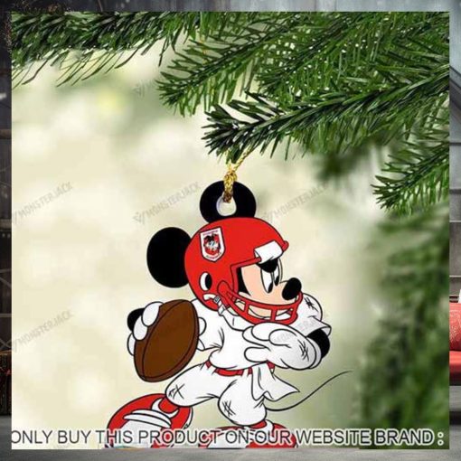 Mickey Mouse X St George Illawarra Dragons 2023 Christmas Ornament
