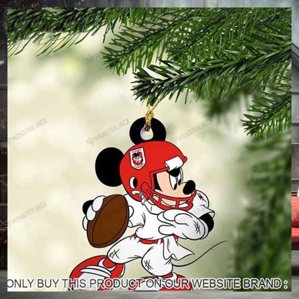 Mickey Mouse X St George Illawarra Dragons 2023 Christmas Ornament Mickey Mouse X St George Illawarra Dragons 2023 Christmas Ornament