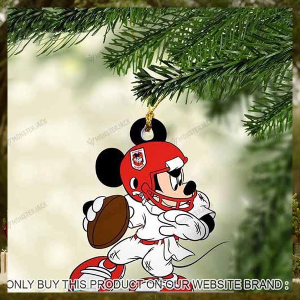 Mickey Mouse X St George Illawarra Dragons 2023 Christmas Ornament Mickey Mouse X St George Illawarra Dragons 2023 Christmas Ornament