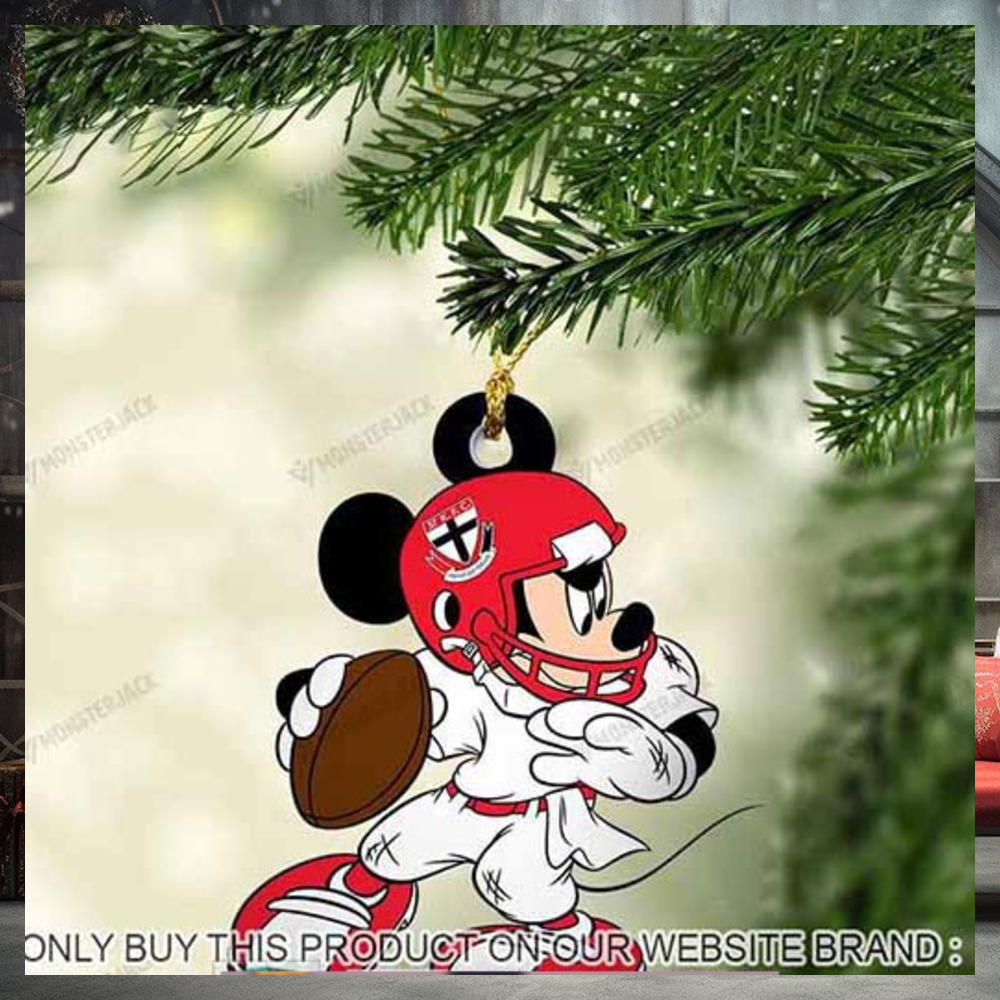 Mickey Mouse X St Kilda Football Club 2023 Christmas Ornament