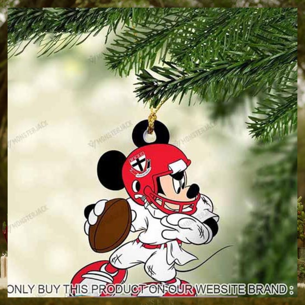 Mickey Mouse X St Kilda Football Club 2023 Christmas Ornament Mickey Mouse X St Kilda Football Club 2023 Christmas Ornament