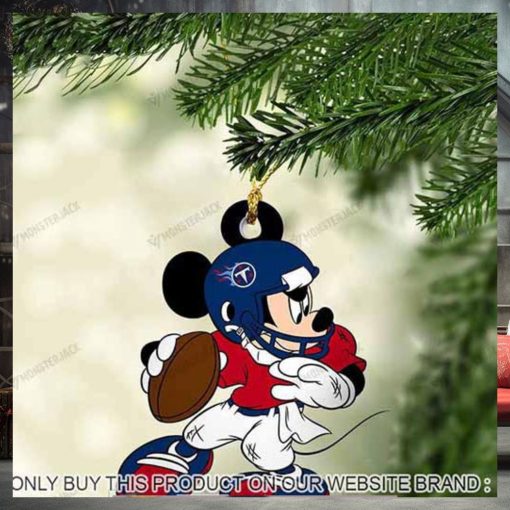 Mickey Mouse X Tennessee Titans 2023 Christmas Ornament