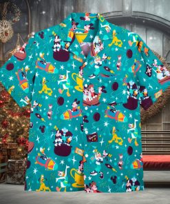 Mickey Mouse and Friends Play in the Park Woven Hawaii Shirt for Adults