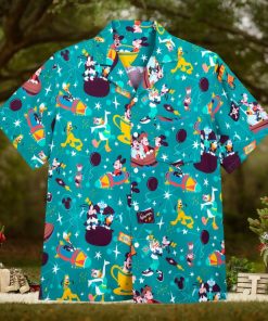 Mickey Mouse and Friends Play in the Park Woven Hawaii Shirt for Adults