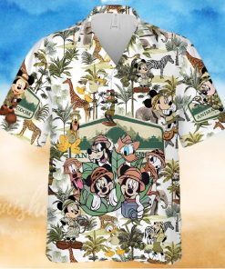 Mickey Mouse and Friends Safari Hawaiian Shirt, Disney Animal Kingdom Hawaiian Shirt