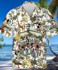 Mickey Mouse and Friends Safari Hawaiian Shirt, Disney Animal Kingdom Hawaiian Shirt