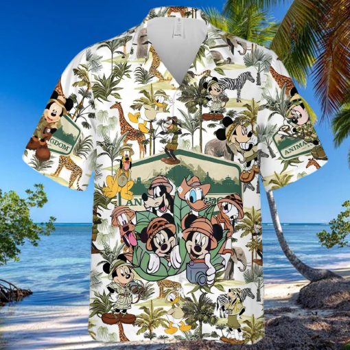 Mickey Mouse and Friends Safari Hawaiian Shirt, Disney Animal Kingdom Hawaiian Shirt