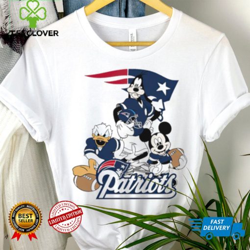 Mickey Mouse characters Disney New England Patriots shirt