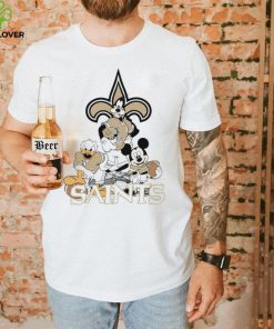 Mickey Mouse characters Disney Orleans Saints shirt