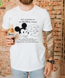 Mickey Mouse not licensed by the Walt Disney Company this is not a parody art shirt