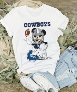 Mickey Mouse player Dallas Cowboys football NFL Super Bowl logo shirt