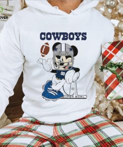 Mickey Mouse player Dallas Cowboys football NFL Super Bowl logo shirt