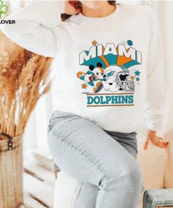 Mickey Mouse player NFL Miami Dolphins football helmet logo character funny shirt