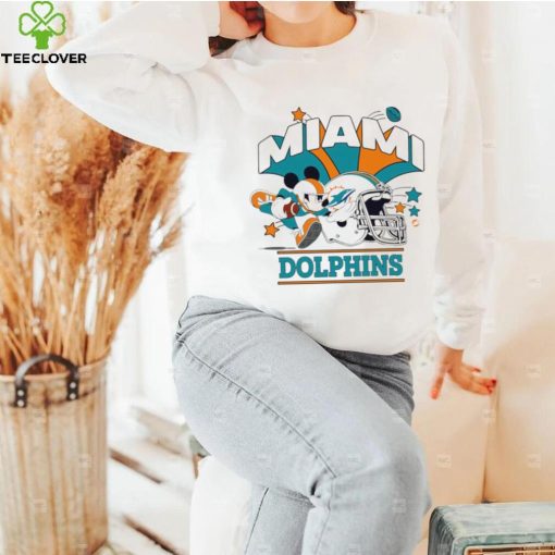 Mickey Mouse player NFL Miami Dolphins football helmet logo character funny hoodie, sweater, longsleeve, shirt v-neck, t-shirt