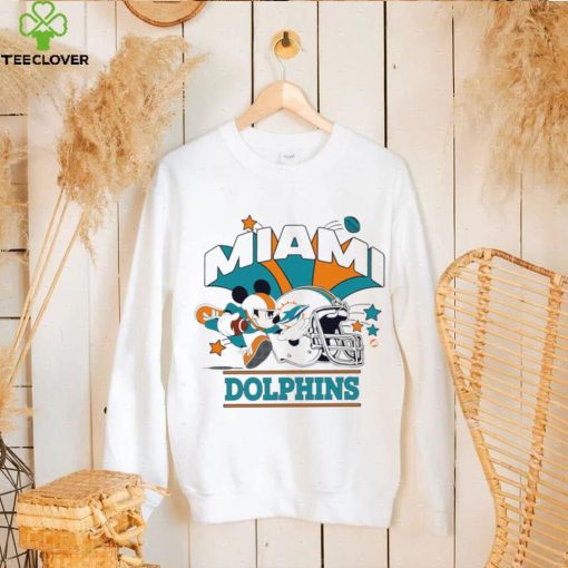 Mickey Mouse player NFL Miami Dolphins football helmet logo character funny hoodie, sweater, longsleeve, shirt v-neck, t-shirt