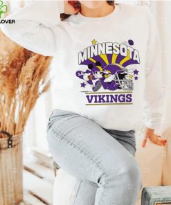 Mickey Mouse player NFL Minnesota Vikings football helmet logo character funny shirt