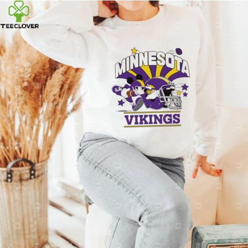 Mickey Mouse player NFL Minnesota Vikings football helmet logo character funny hoodie, sweater, longsleeve, shirt v-neck, t-shirt