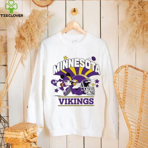 Mickey Mouse player NFL Minnesota Vikings football helmet logo character funny hoodie, sweater, longsleeve, shirt v-neck, t-shirt