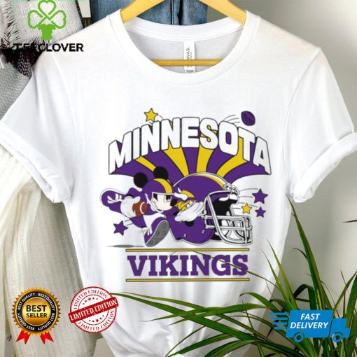 Mickey Mouse player NFL Minnesota Vikings football helmet logo character funny hoodie, sweater, longsleeve, shirt v-neck, t-shirt