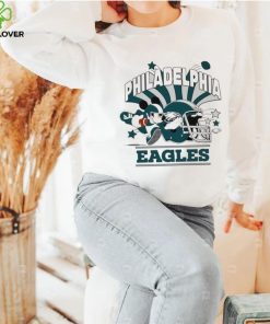 Mickey Mouse player NFL Philadelphia Eagles football helmet logo character funny shirt