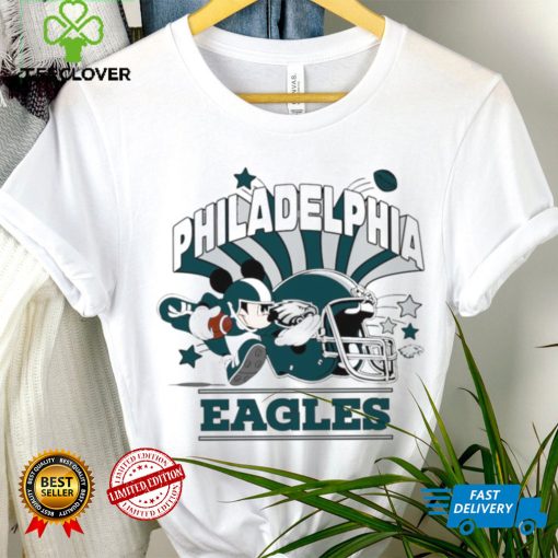 Mickey Mouse player NFL Philadelphia Eagles football helmet logo character funny hoodie, sweater, longsleeve, shirt v-neck, t-shirt