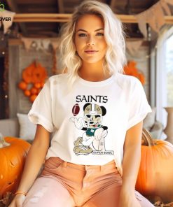 Mickey Mouse player New Orleans Saints football NFL Super Bowl logo shirt