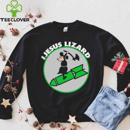 Mickey Mouse riding rocket The Jesus Lizard art shirt