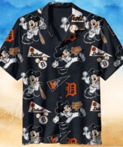 Mickey Play Ball Detroit Tigers Hawaiian Shirt