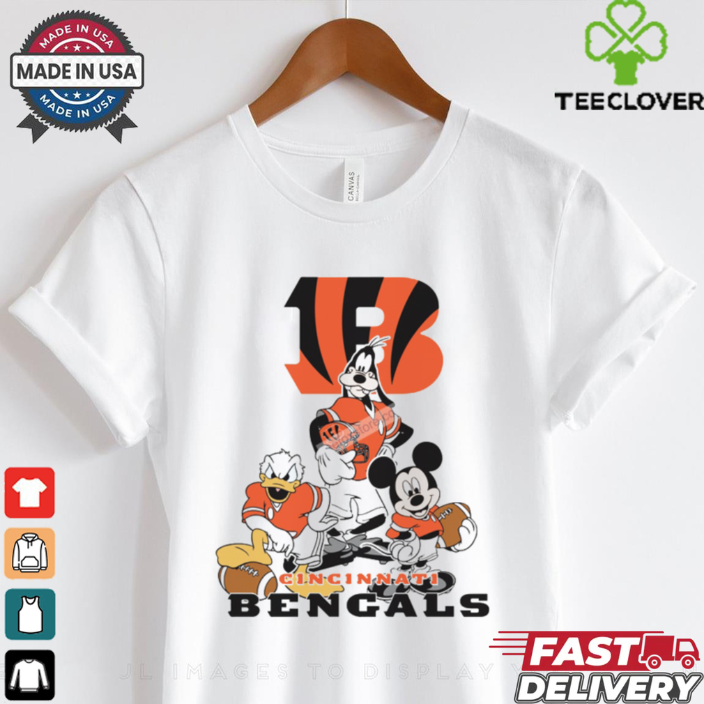 Mickey, Pluto, Donald Cincinnati Bengals Unisex T Shirt Mickey, Pluto, Donald Cincinnati Bengals Unisex T Shirt