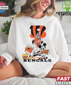 Mickey, Pluto, Donald Cincinnati Bengals Unisex T Shirt