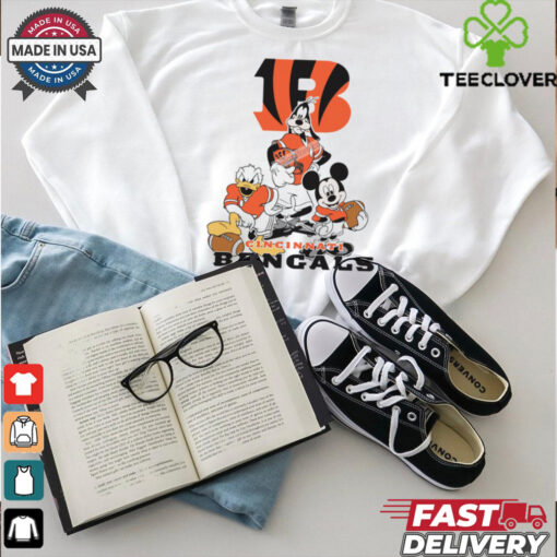 Mickey, Pluto, Donald Cincinnati Bengals Unisex T Shirt