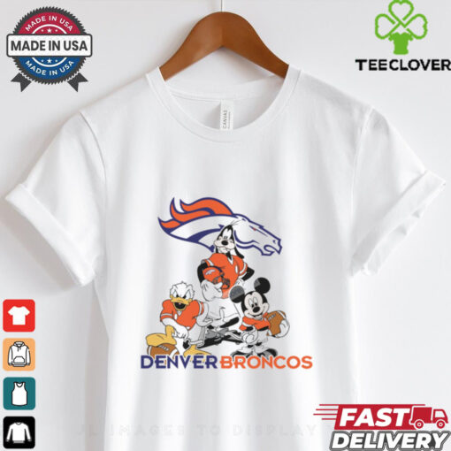 Mickey, Pluto, Donald Denver Broncos Unisex T Shirt
