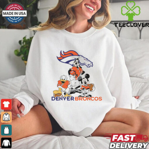 Mickey, Pluto, Donald Denver Broncos Unisex T Shirt
