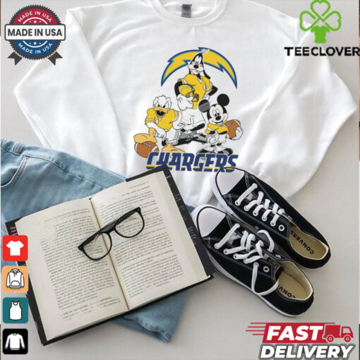 Mickey, Pluto, Donald Los Angeles Chargers Unisex T Shirt