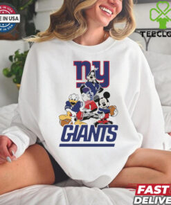 Mickey, Pluto, Donald New York Giants Unisex T Shirt
