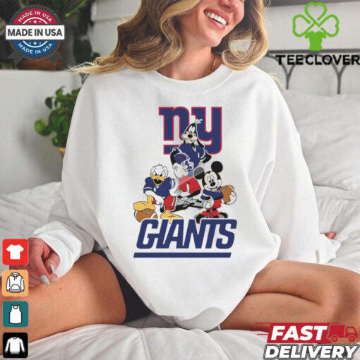 Mickey, Pluto, Donald New York Giants Unisex T Shirt