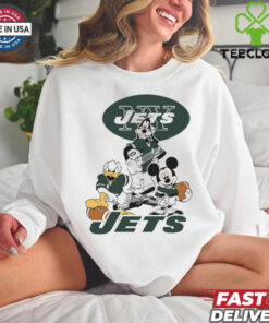 Mickey, Pluto, Donald New York Jets Unisex T Shirt