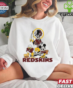 Mickey, Pluto, Donald Washington Redskins Unisex T Shirt