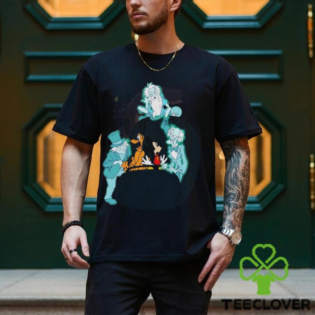 Mickey Pluto Hitchhiking Ghosts Disney Halloween Shirt Haunted Mansion Tee Disneyland Party Classic Unisex Mickey Pluto Hitchhiking Ghosts Disney Halloween Shirt Haunted Mansion Tee Disneyland Party Classic Unisex