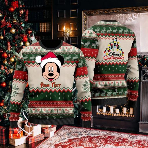Mickey Santa Personalized Disney Cartoon Lover Christmas Gift Ugly Christmas Sweater