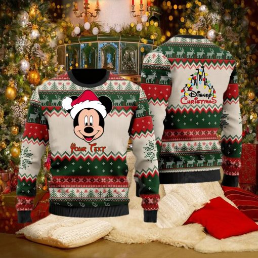 Mickey Santa Personalized Disney Cartoon Lover Christmas Gift Ugly Christmas Sweater
