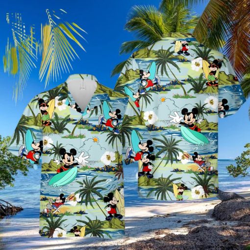 Mickey Surfing Hawaiian Shirt