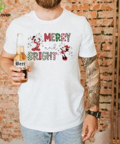 Mickey and Minnie Merry And Bright Sweathoodie, sweater, longsleeve, shirt v-neck, t-shirt