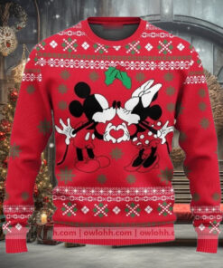 Mickey and Minnie Ugly Christmas Sweater, Disney Holiday Sweatshirt, Magic Kingdom Xmas Shirt, Minnie and Mickey Mouse Holiday Gift