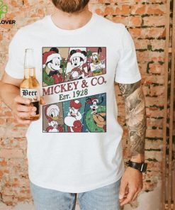 Mickey and co est 1928 disney mickey and friends walt disneyworld Christmas shirt