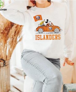 Mickey driving car New York Islanders hockey NHL hoodie, sweater, longsleeve, shirt v-neck, t-shirt