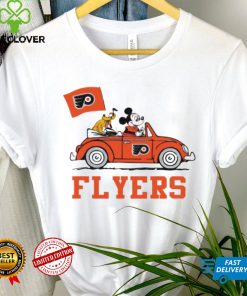 Mickey driving car Philadelphia Flyers hockey NHL hoodie, sweater, longsleeve, shirt v-neck, t-shirt