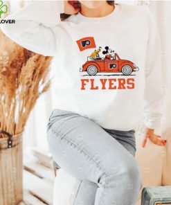 Mickey driving car Philadelphia Flyers hockey NHL hoodie, sweater, longsleeve, shirt v-neck, t-shirt